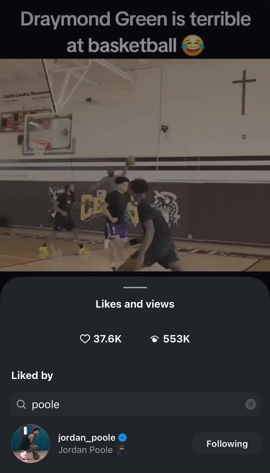 开云体育下载网址-难以释怀！美媒晒追梦打野球各种打铁和三不沾 普尔点赞