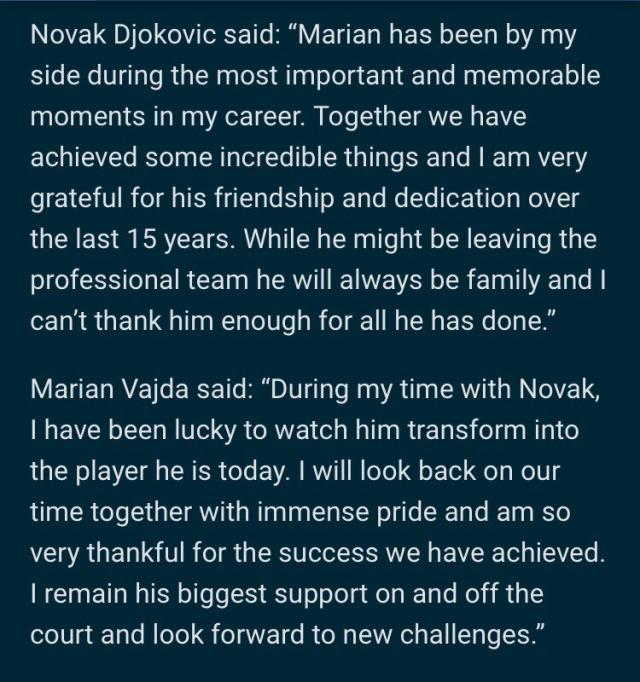 德约：告别15年恩师，8年赞助商分手